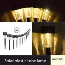 1/12 piezas Luces solares de camino para exteriores, luces de jardín y paisaje alimentadas con energía solar para caminos, céspedes, patios, senderos, decoración de pasillos