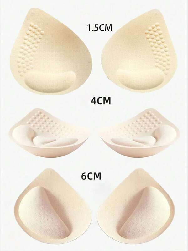 1 Pair Of Flesh-Colored Underwear Bra Cover Pads Suitable For Sports Bras And Bikinis, Removable And Washable Push-Up Breast Pads Insert To Add Padding, Underwear And Bra Accessories