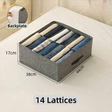 1 szt. 16 kratek, spodnie/ubrania, rozdzielacz, pudełko do przechowywania, pudełko do przechowywania bawełny i lnu, pudełko do organizacji ubrań, pudełko do przechowywania szuflady szafki garderoby