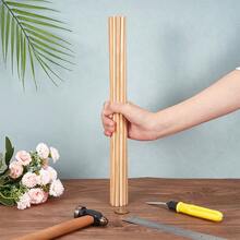 Wood Craft Sticks Half Round Dowel Rod For Braiding Tapestry Arch  White 35.1x0.7x0.35cm - Beige - View 4
