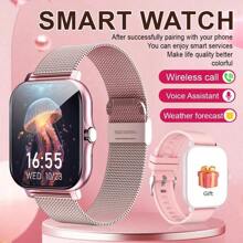 LOMAXFR Reloj inteligente, llamadas/marcación inalámbrica, modo multideportivo, recordatorio y rechazo de llamadas, recordatorio de información, recordatorio de SMS, regalos navideños, regalos de cumpleaños