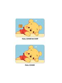 Sanrio 1/2/4pcs Disney Winnie The Pooh Credit/Debit Card Stickers, PVC Protective Films, Bank Card Stickers, Bus Card Anti-Scratch Plastic Stickers, Credit/Debit Card Skins, Social Security Card Holders, ID Card Holders, Cute Cartoon Character Designed Bank Card And ID Card Stickers,School Supplies,Back To School