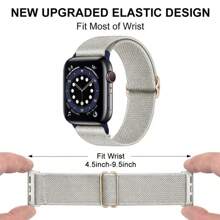 CTPOR 1pc Nylon Stretch Band Buckle Loop Sport Strap Compatible With Watch Band Compatible With Apple Watch Strap 38mm 40mm 41mm 42mm 44mm 45mm 49mm, Soft Silicone Waterproof Strap Compatible With Watch Strap Compatible With Apple Watch Series Ultra 8 7 6 5 4 3 2 1 SE Women Men Parts Replacement