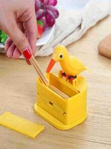 1PC Bird Toothpick Box, Intelligent Toothpick Storage Box, Cute Spread Wings, Home Decompression Toothpick Can, Press To Pop Out Bird Toothpick