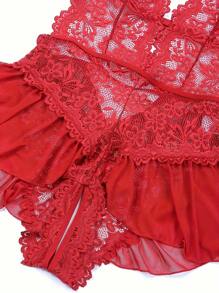Women Plus Size Sexy Lace Teddy Lingerie