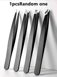 Tweezers Set - 4 Pcs Precision Tweezers Set For Eyebrows,Professional Stainless Steel Tweezers For Eyebrows - Great Precision For Facial Hair, Splinter And Ingrown Hair Removal (Black)12 Black Eyebrow Trimmers