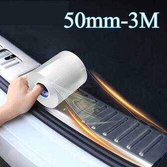 1 件 50 毫米透明车门保护贴纸防刮胶带汽车后备箱门槛防擦保护膜车门边缘保护膜