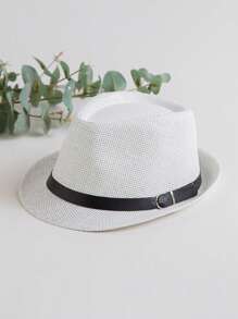1 Piece, Sun Protection Breathable Jazz Hat, Straw Hat, Outdoor Travel Sun Hat