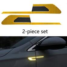 Car Shaped Door Decor Stickers, Reflective Warning Strips, Car Reflective Markings, Side Door Scratch Protection Stickers, Anti-Collision Stickers, Car Reflective Strips