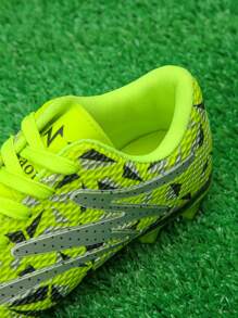 1 par de zapatos de fútbol para niños, zapatos con tacos para niños, zapatos de fútbol deportivos, equipamiento infantil, zapatos de entrenamiento de fútbol antideslizantes para niños y niñas