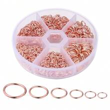 1pc 6-Slot Eyelet Ring Set (Approx. 970pcs) - Yellow Gold - View 7