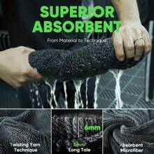 YITUMU 1/3/6/10 pezzi di asciugamani in microfibra (35"X 23") extra grandi, ultra assorbenti, per l'asciugatura di auto e camion, senza striature, graffi o macchie d'acqua