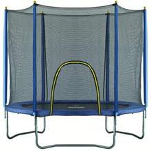 NoBoundz 6ft Garden Trampoline W Net Enclosure Zip Entry - Blue,Green - View 5