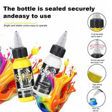 1.01 Fl Oz/30ml Tattoo Ink, Professional Tattoo Pigment, 7/14 Colors Tattoo Ink Set, Professional Tattoo Pigment Set, Professional Grade, Unscented, Multi-Purpose Ink Set, Tattoo Ink, Ink Set, Dynamic Ink, Ink Collection - Multicolor - View 10
