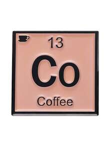 1pc Women's European & American Style Coffee English Series Metal Brooch, Versatile Accessory & Coffee Lover Gift School Office Accessories Shirts Jacket Jewelry Christmas Halloween Clothes Pin Funny Cute Teacher Gifts Halloween Accessories Teachers Day Costume Accessories Bag Charms - Multicolor - View 13