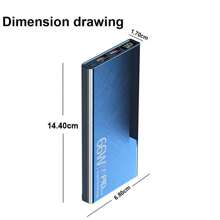 NetHong Banco de energía de 20000 mAh, cargador rápido, 2 USB, batería externa para Apple y Sam sung