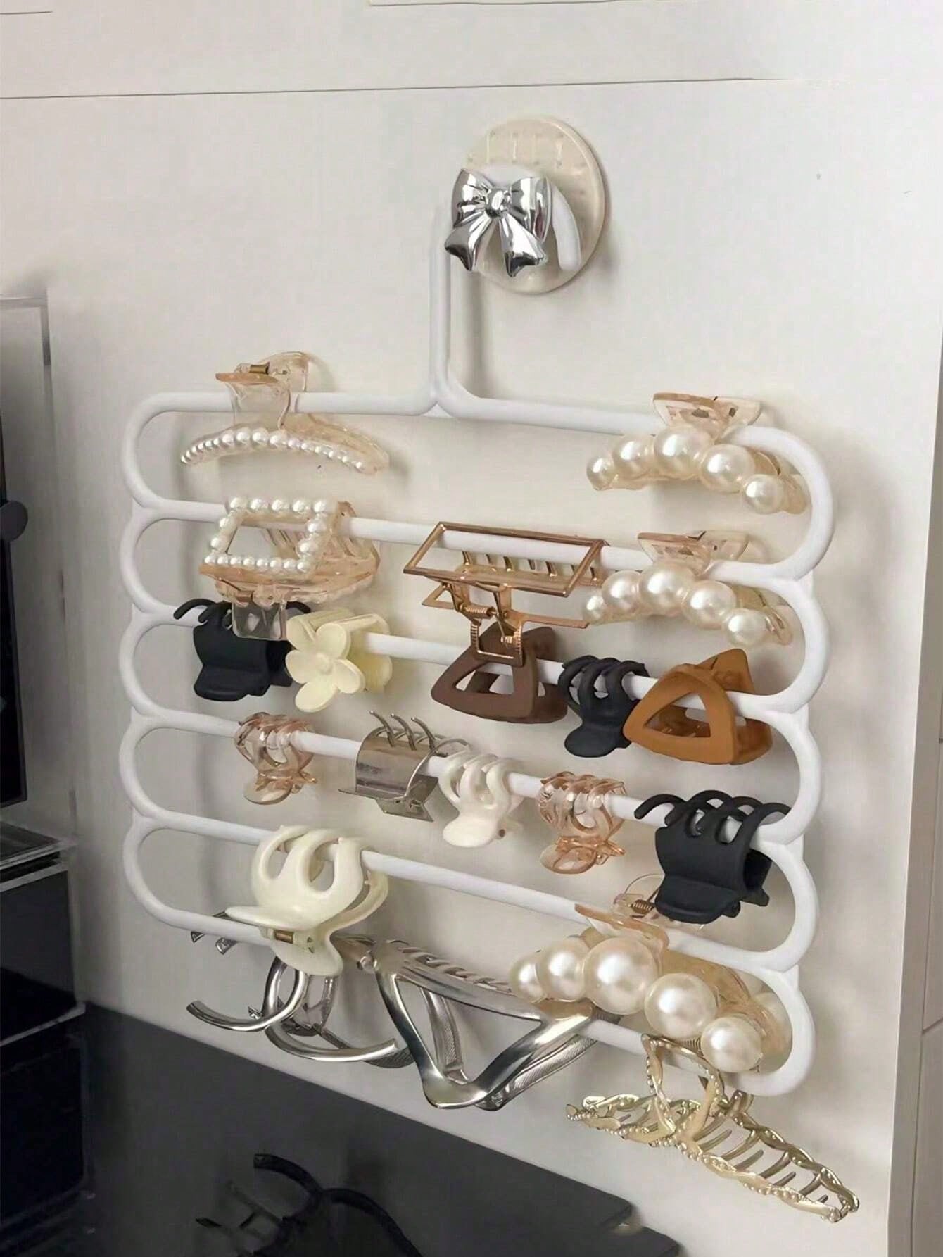 3 قطع/قطعة واحدة رف تنظيم مشابك الشعر، رف تخزين مت...