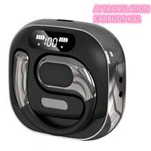 K02 AI Translator Headphones Smart Voice Translation Earbuds 150 Languages Online Translator Bluetooth-Compatible In Ear Headphones Real Time Translator Device  For Business Travel And Daily Use - Black - View 1