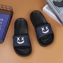Pantuflas para hombres, diseño especial de patrones de payaso, pantuflas para el hogar de EVA suave y antideslizante para interiores, pantuflas de playa de verano para hombres, suela de EVA súper cómoda y antideslizante, pantuflas casuales para hombre duraderas para exteriores, adecuadas para vacaciones, campamento y diversas actividades