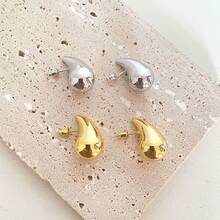 Gold And Silver Water Drop Earrings Are A Must-Have Item For Parties, Holidays And Leisure - Bạc - Xem 6