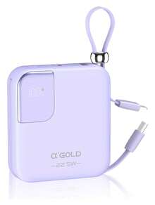 A'Gold BTE-48A Power Bank 10,000mah Universal Portable Charger Display Color Orange Black - Morado - Ver 1