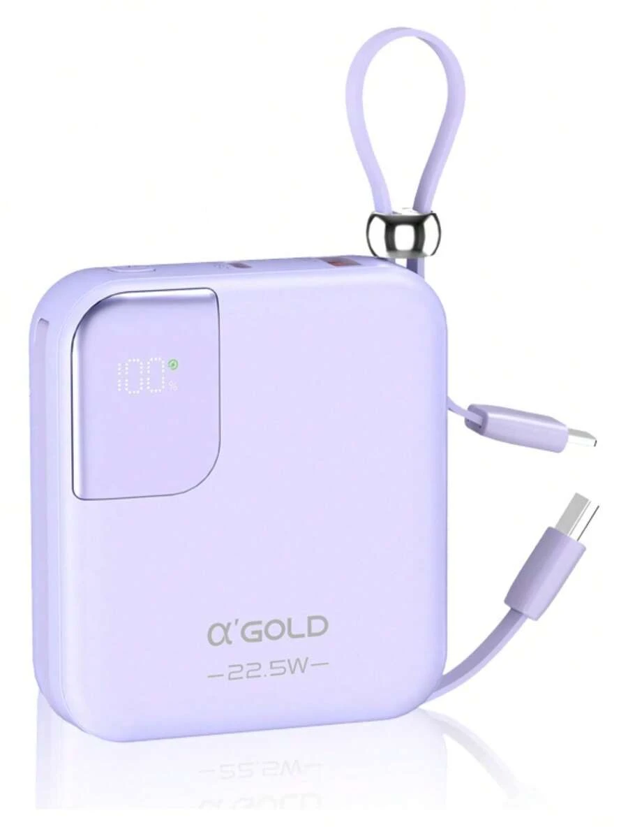 A'Gold BTE-48A Power Bank 10,000mah Universal Portable Charger Display Color Orange Black - Morado - Ver 1