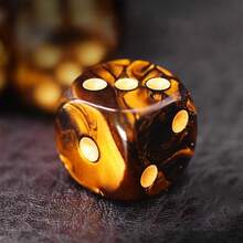 Black And Gold D&D D6 Dice Set, Tabletop Games Pieces For RPG - Multicolor - View 2