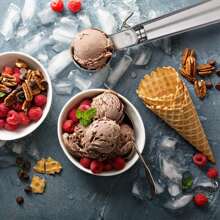 1pc Premium Ice Cream Scoop With Trigger Ice Cream Scooper Stainless Steel, Heavy Duty Metal Icecream Scoop Spoon Dishwasher Safe, Perfect For Frozen Yogurt, Gelatos, Sundaes ,Stainless Steel Ice Cream Scoop, Perfect For Frozen Yogurt, Multi-Functional Ice Cream Scoop