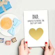 Unique Heart Scratch Card, Father's Day/Birthday Card - Funny Father's Day Card, Dad Card, Funny Greetings, Perfect Gift For Dad, Step-Dad - Multicolor - View 4