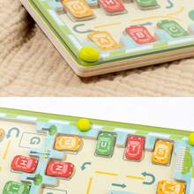 Puzzle Beads Parking Lot Alphabet Matching Game Number Maze Pen Walking Beads Moving Car Puzzle Toys Easter Christmas Halloween Birthday Gifts
