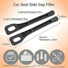 2PCS Car Seat Gap Filler,No Drop Seat Guard For Cars, Seat Gap Fillers For All Cars, Prevents Items From Falling, Easy To Install - Beige - View 2