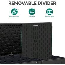 YITAHOME 200 Gallon Large Deck Box, Double-Wall Resin Outdoor Storage Box With Flexible Divider Patio Cushions Pool Supplies Garden Tools, 990 Lbs Load Capacity, Lockable (White) - Xám đen - Xem 1