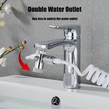 1 Set Bathroom Bathtub Faucet Set, Shower Faucet, Sink Faucet Sprayer, Faucet Extension Nozzle, Shower Head, Adjustable Shower Gear, Suction Cup Wall-Mounted, Easy To Install, Suitable For Home Bathrooms, Hotel Bathrooms