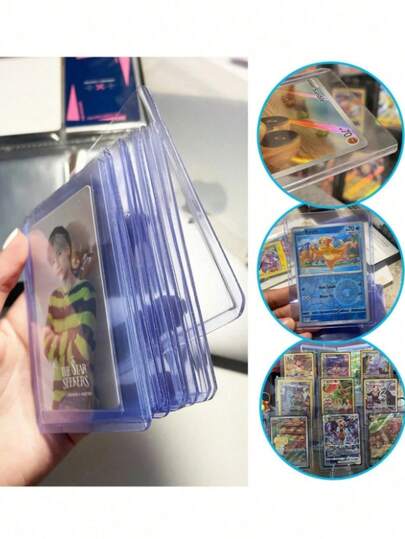 50pcs 3-Inch X4 Inch Hard Plastic Card Sleeve Top Loaded With Cards, Baseball Card Protective Cover Hard Plastic, Suitable For Baseball Cards, Game Cards, Transaction Cards, Christmas Gift Creativity, Creative Christmas Gifts