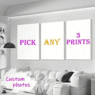 3 Pcs Custom Photo Poster With DIY Frame Or Frameless Poster For Room Decor,3 Pcs Customized Photos Canvas As Idear Gift For Father's/Mother's Day, Graduation,3 Pcs Personalized Wall Decor Painting Decoration For Living Room,Bedroom,Office,Tea Room,Dining Room,School,Bathroom,Multi-Functional, ,Ornamental,Reusable,Exquisite,Stylish,High-Quality,Colorful,Modern,Custom,Personalized,Unique,Ideal Gifts For Him,Ideal Gifts For Her,Boyfriend,Dad,Girlfriend,Mom,Family,Friends,Tea Room,Home,Garden,Office,For Anniversaries,For Valentine's Day,For Mother's Day,For Birthdays,For Father's Day,For Graduation,For Weddings,For Housewarming,Christmas Gift Supplies