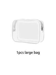 4/3/2/1 pieza(es) Bolsas de aseo de moda y sencillas para hombres y mujeres, bolsas cosméticas transparentes y impermeables del tamaño de un cuarto de galón para viajar, adecuadas para ambos géneros, se pueden llevar a bordo de aviones y regalar