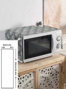 1 pieza Cubierta para horno de microondas con estampado de árbol estilo estadounidense, delantal para horno, cubierta protectora para refrigerador y lavadora, artículos para el hogar - Multicolor - Ver 11