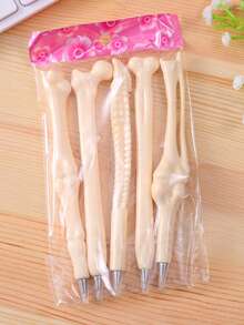 5支装骨形圆珠笔：黑色墨水笔、手指笔、护士笔/医生笔 - 办公用品、书写工具、学生和专业人士返校礼物 - 彩色 - 查看 10