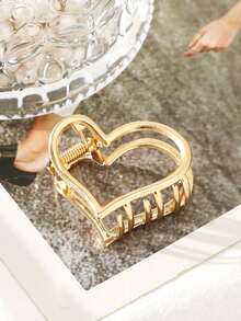 3 件合金心形和花形发夹，适合作为送给家人、老师和母亲的礼物，花爪情人节情人发夹发夹发夹发夹发夹秋冬发饰适合女士度假装扮