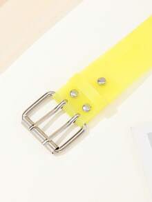 1pc Transparent Eye-Shaped Fashionable Women Belt Halloween Summer, School Fall, Autumn, Halloween - White - View 11