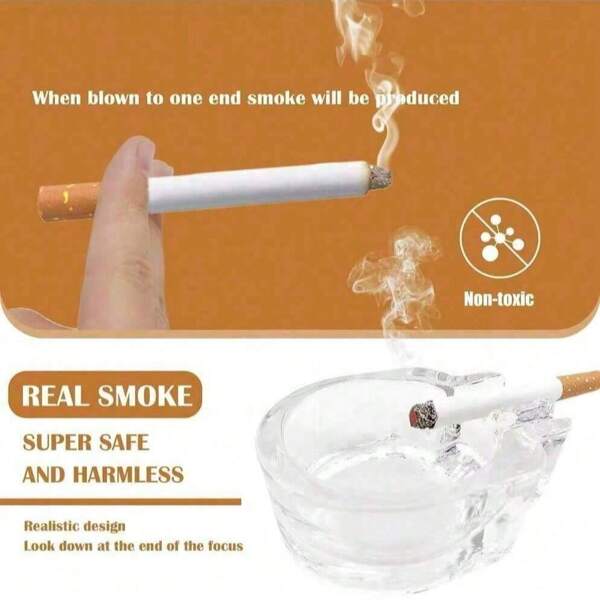 2025 New Arrival, 1pc Super Realistic Fake Cigarette Toy Prop, Funny Prank Toy, Party Prop Magic Toy, Performance Prop, Birthday Gift, Graduation Gift, April Fools' Day Gift, Holiday Gift, Perfect Gift - Gift (Paper Fake Cigarette, Slight Defects, Cautious Bidding)