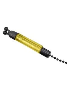 1 Stück Biss-Alarm Karpfen Angeln Haken Bobbins Indikatoren Angelwecker Stahl (zufälliges Kopfmuster) Kette Biss-Alarm Angelwerkzeug Karpfenangeln Bobbins, gemischte Farbe, hochbrechendes Polymer, ohne Batterie, kein Magnesiumstab/Feuerstein, für Angelwecker-Anzeige, Unabhängigkeitstag, Halloween, Tag der Arbeit