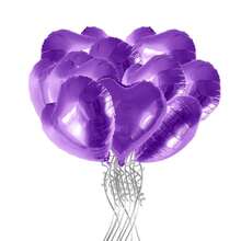 AFYPRTY 10pcs 18 Inch Heart Aluminum Foil Balloons Suitable For Festive Party Room Decoration Supplies Mother's Day Valentine's Day Outdoor Event Planning Decorations, Back To School Valentine Day - Multicolor - View 23