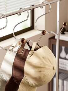 1pc Hat Storage Organizer, Hanging Rack For Dormitory Closet, Multifunctional Hat Display Holder For Baseball Caps