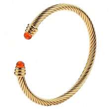 1 Piece Of Classic Retro Punk Stainless Steel 18K Gold-Plated Open Bracelet, Suitable For Daily Wear By Women. - Multicolor - View 16