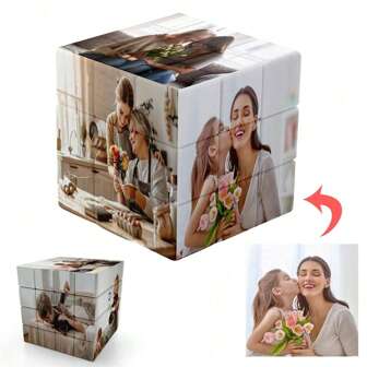 Custom Photo Personalized Picture Cube Photo Cube Puzzle Gift For Lover Friends Creative Gift,Father's Day Gift