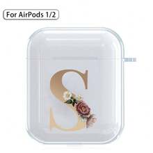 字母耳机盒适用于 (1/2/3/4代)/ Pro/Pro 2 印花金色字母软硅胶无线蓝牙耳机充电盒保护套 - 無色 - 查看 30
