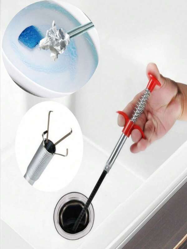 3m/2m/1.6m/ Drain Cleaner, Sink/Bathtub Hair Remover, Plumbing Cleaning Brush, Clog Remover Tool Toilet Clog Drain Pipe Cleaner, Household Sewer Pipe Unblocker, Claw Drain Cleaning Tool, Suitable For Kitchen Sink, Bathtub And Utility Sink Four Claw Pipe Dredge Toilet Dredge Artifact Toilet Dredge Claw Household Tools Sewer Dredge
