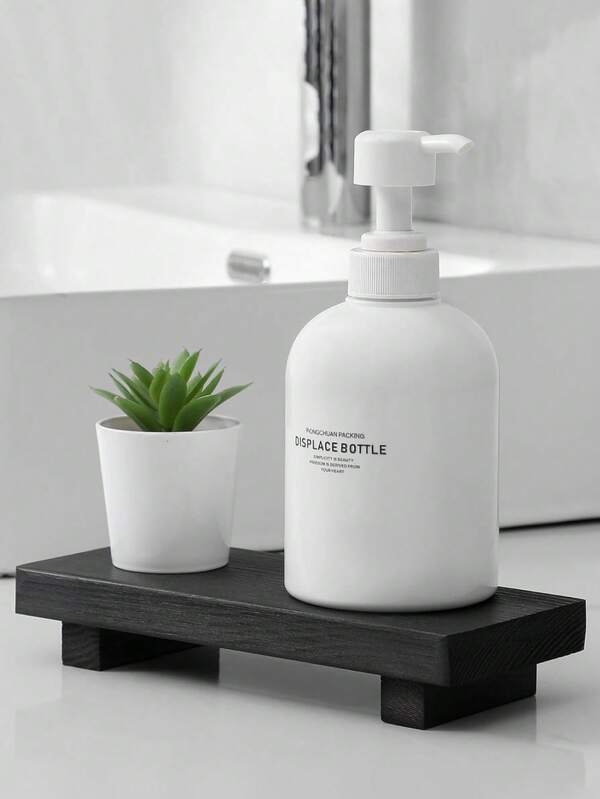 1pc Wood Pedestal Stand Display Stool For Bathroom Kitchen Sink Soap Tray Candle Plant Tray Perfect Farmhouse Decor For Bathroom And Kitchen