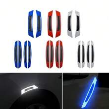 Car Shaped Door Decor Stickers, Reflective Warning Strips, Car Reflective Markings, Side Door Scratch Protection Stickers, Anti-Collision Stickers, Car Reflective Strips